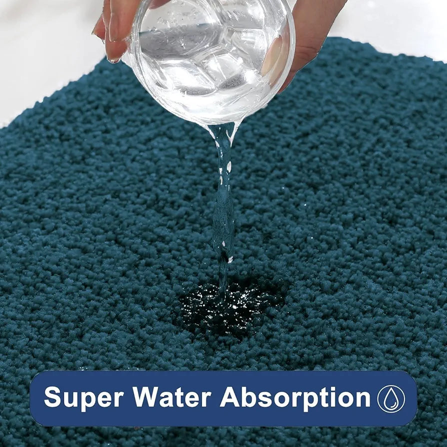 LUXE HOME INTERNATIONAL Microfiber Anti-Skid Water Absorbent/Soaking Washable Rectangular Mat For Bathroom/Entrance/Kitchen/Bedside/Living-Area Rug/Office/Gym Yoga/Kids Room